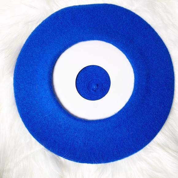 THE COUNTESS Royal Blue French Wool Beret - Picture 7 of 10